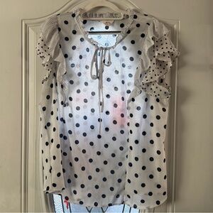 Polka Dot Ruffle Blouse